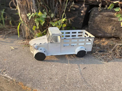 White Metal Truck