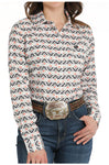 Cinch Women's ArenaFlex White Aztec Print Shirt