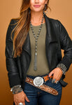 Multi way Faux Navajo Pearl Necklace with Tassel