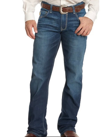 Cinch Men's Carter 2.0 Dark Wash Mid-Rise Relaxed Boot Cut Jeans