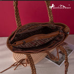 Montana West Braided Strap Aztec Tote Bag