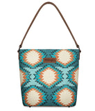Wrangler Aztec Distressed Print Dual Sided Print Hobo Bag/Crossbody