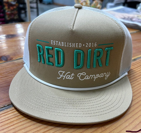 Red Dirt Hat Khaki & Turquoise Rope Cap