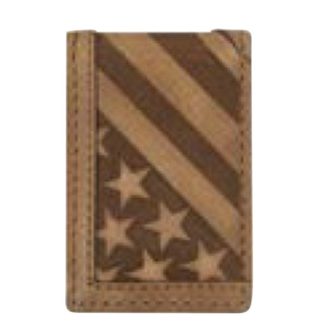 Roper Tan Flag Money Clip