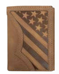 Roper Tan Flag Trifold Wallet