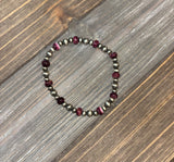 Stretchy Sterling Silver Beads with assorted colors Bracelet