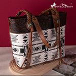 Montana West Braided Strap Aztec Tote Bag