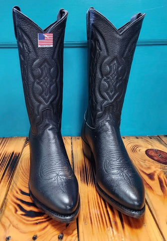 Abilene Men's Black Cowhide Boot