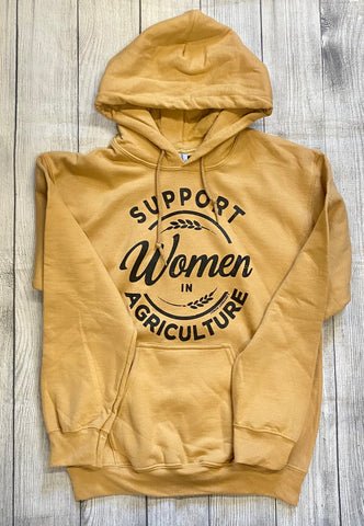 Support Women in Agriculture Old Gold Hoodie
