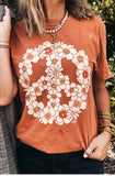 Peace Flower Tee - Orange