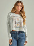 Wrangler Women's Retro Boyfriend Crop Tee-Smoke