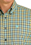 Cinch Men’s Green/Yellow/Blue Plaid Shirt