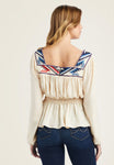 Women’s Ariat Chimayo Embroidered Top - Buttercream