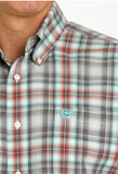 Cinch Men’s Orange & Green Plaid Shirt
