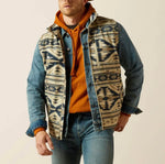 Ariat Men's Logo Softshell White Pepper Southwest Vest