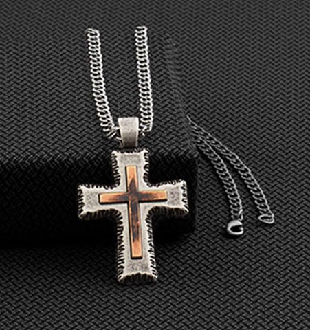 Distressed Cross Necklace