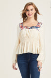 Women’s Ariat Chimayo Embroidered Top - Buttercream