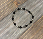 Stretchy Sterling Silver Beads with assorted colors Bracelet