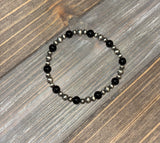 Stretchy Sterling Silver Beads with assorted colors Bracelet