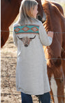 Cruel Girl Beige Highland Cow Girls Duster