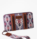 Wrangler Allover Aztec Dual Sided Pint Canvas Wallet