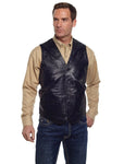 Cripple Creek Black Genuine Leather Vest