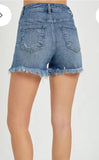 Risen High Rise Slide Slit Demin Shorts