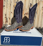 Anderson Bean Women’s Serpentine Bruciato Ostrich & Purple Barcelona Top Boot