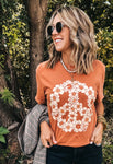 Peace Flower Tee - Orange