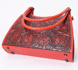 American Darling Hand Tooled Shoulder Purse / Red
