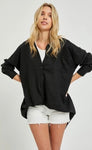 Risen Oversized Popover Linen Shirt