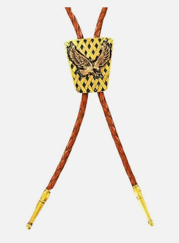 Crumrine Flying Eagle Copper Black Bolo