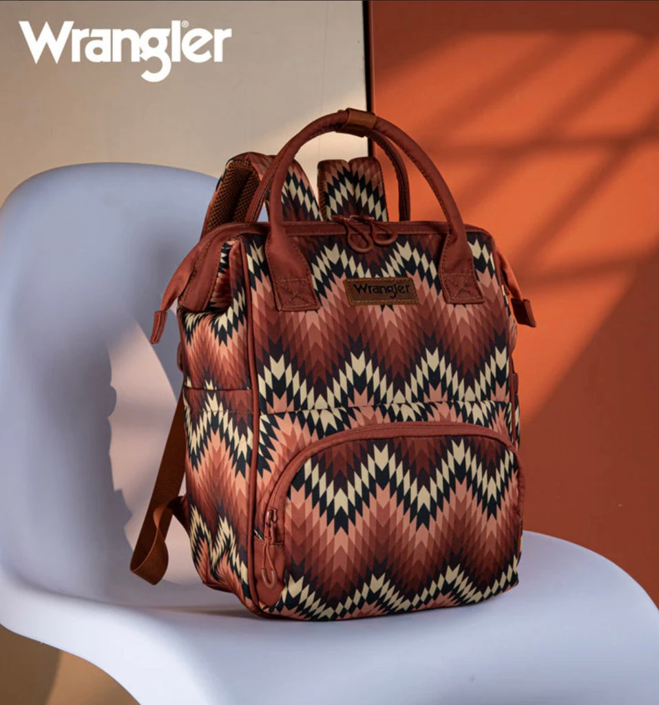 kelty aztec-style top zip backpack diaper bag Wrangler Southwestern Print Diaper Backpack