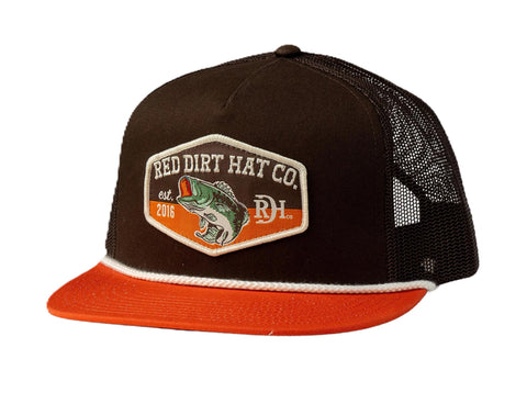 Red Dirt Orange & Brown Bass Rope Cap