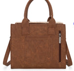 Wrangler Sherpa Southwestern Print Small Canvas Tote/Crossbody - Brown