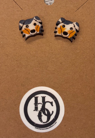 Hand Painted Dog Earrings