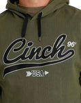 Cinch Men's Olive Green Logo Pullover Hoodie