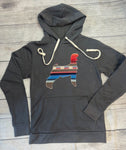 Grey Sweatshirt With Aztec Appliqué Goat