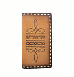 Roughout White Diamond  Lacing Rodeo Wallet