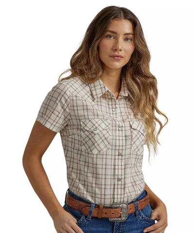 Women’s Wrangler Snap Plaid Short-sleeve T Shirt