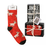 Jingle All The Way Box Sign And Sock Set