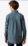 Ariat Boy's Teal Southwest Geo Print Shirt