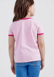 Wrangler Girl's X Barbie Rainbow Pink Ringer Tee