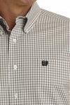 Cinch Men’s White & Khaki Plaid Shirt