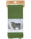 Dish Towel-Snowy Angus