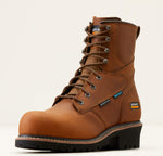 Ariat Men’s Logger Shock Shield H20 Comp Toe Copper Brown Boot