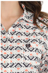 Cinch Women's ArenaFlex White Aztec Print Shirt