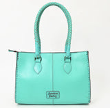 American Darling Hand Tooled Shoulder Tote-Turquoise