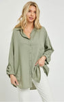 Risen Relaxed Fit Button Down Linen Shirt