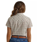 Wrangler Women’s Cream Snap Plaid Shirt